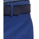  Men's Slim-Fit PerFormance Active Stretch Blue Sharkskin Suit Separate Pants, Navy, 32x34