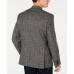  Men’s Slim-Fit Stretch Black/White Plaid Sport Coat