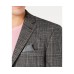  Men’s Slim-Fit Stretch Black/White Plaid Sport Coat