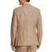  Men’s Slim-Fit Tan Pinstripe Linen Suit Jacket (Beige, 40 R)
