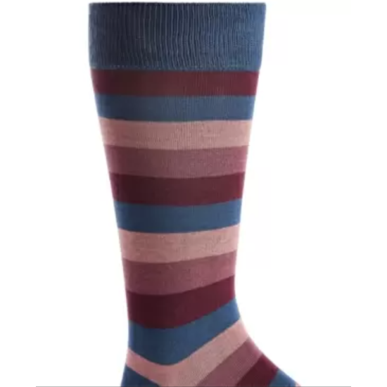  Men's Stripe Socks, Navy