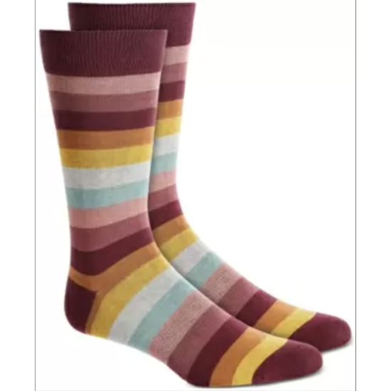  Men's Stripe Socks, Red
