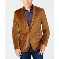 Bar III Velvet Slim-Fit Sport Coat Gold