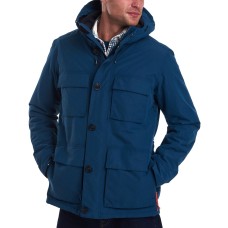Barbour Men’s Aurore Hooded Waterproof Jacket (Dark Blue, L)