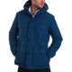  Men’s Aurore Hooded Waterproof Jacket (Dark Blue, L)