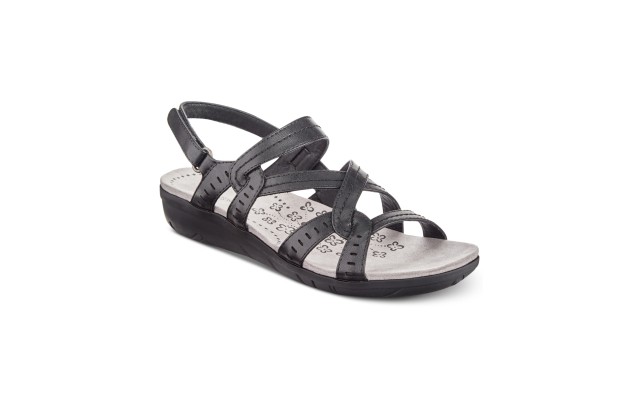 Bare Traps Jacey Wedge Sandals Women’s Shoes (Black, 10)