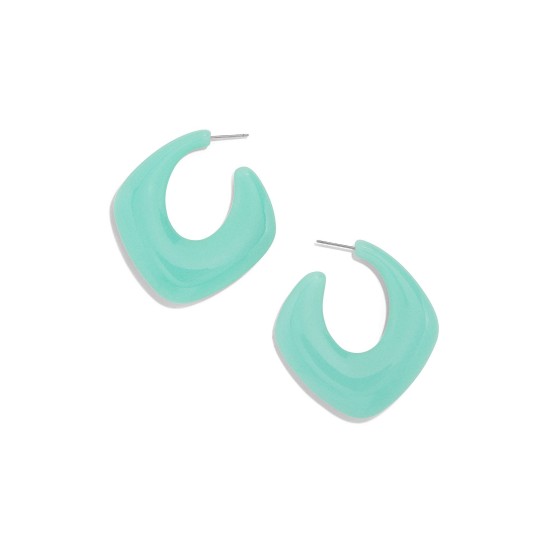  Cleone Contoured Geometric Drop Earrings – Blue