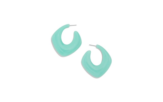  Cleone Contoured Geometric Drop Earrings – Blue