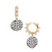  Nazlie Disc Drop Earrings – Black White