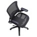 Bayside Furnishings Metrex IV Mesh Office Chair Fully Adjustable Armrests, Black