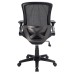 Bayside Furnishings Metrex IV Mesh Office Chair Fully Adjustable Armrests, Black