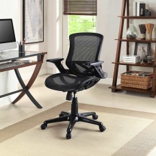Bayside Furnishings Metrex IV Mesh Office Chair Fully Adjustable Armrests, Black