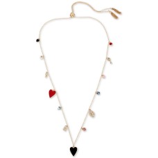 BCBGeneration Gold-Tone Crystal Multi-Charm 35″ Adjustable Necklace