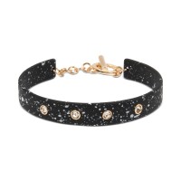 BCBGeneration Gold-Tone Pave Splatter Stone Cuff Bracelet