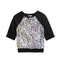 Beautees Big Girls Flip Sequins Top (Black, S)