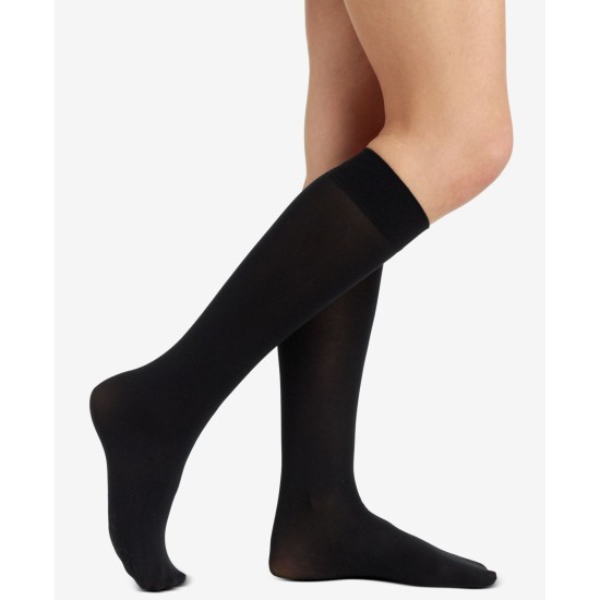  Women’s Trend Opaque Trouser Socks (Black, 9-11)