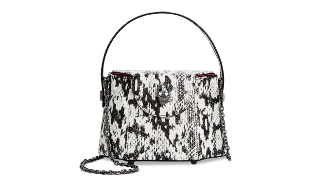  Vintage Vibes Crossbody Handbag, Black/White Snake