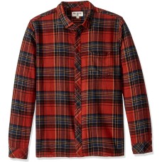 Billabong Men’s Coastline Plaid Flannel Shirt (Red, S)