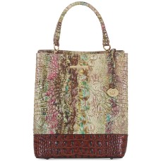 Brahmin Amelia Amethyst Norwell Embossed Leather Bucket Bag (Multi, Small)