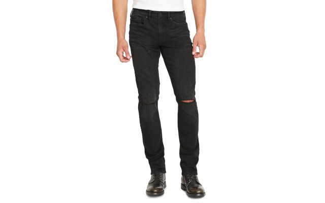 Men’s Ash-X Slim-Fit Black Jeans (Black, 38×30)