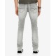  Bitton Men's Max-X Skinny-Fit Stretch Moto Jeans, Gray, 32X32