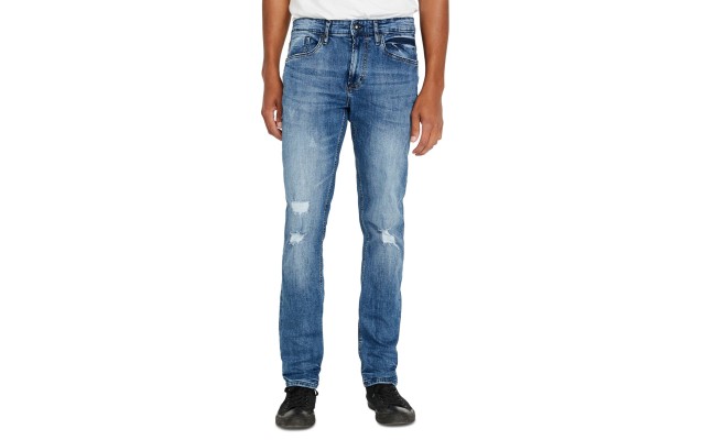  Men’s Slim Fit Ash-X Jeans (Denim Blue, 34X30)