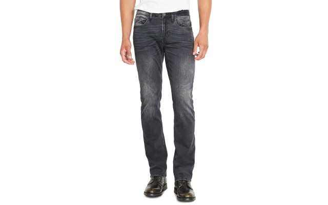  Men’s Straight Fit Six-X Jeans (Black, 32×32)