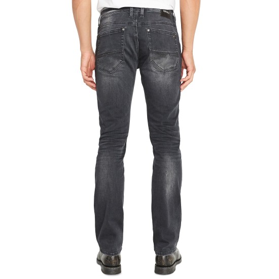  Men’s Straight Fit Six-X Jeans (Black, 32×32)