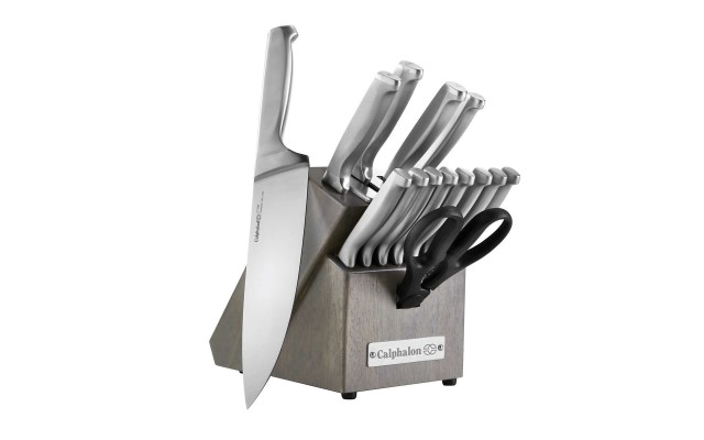  Stainless Steel Knife Block Set (15-piece)