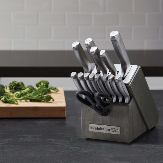  Stainless Steel Knife Block Set (15-piece)