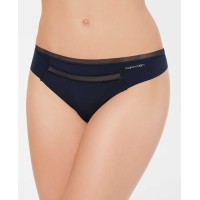 Calvin Klein Invisibles Mesh-Trim Thong QD3692 (Shoreline, Lage)