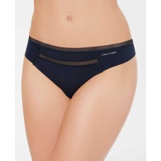 Calvin Klein Invisibles Mesh-Trim Thong QD3692 (Shoreline, Lage)