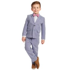 Calvin Klein Little Boys 4-Pc. Blue Dobby Suit Sets