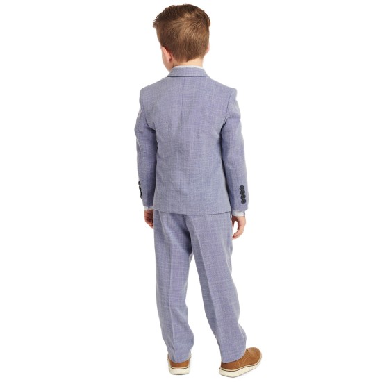  Little Boys 4-Pc. Blue Dobby Suit Sets, Blue, 2T