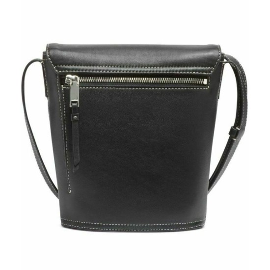  Lock Leather Bucket Bag, Black