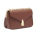  Lock Leather Shoulder Bag, Brown