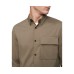 Men Long Sleeve Button Down Shirts, Dusty Olive Casual Utility, X-Large