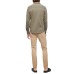  Men Long Sleeve Cotton Stretch Casual Button Down Oxford Shirts, Green, Large