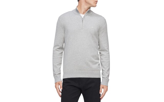 Men’s 1/4-Zip Sweater, Grey Heather, M