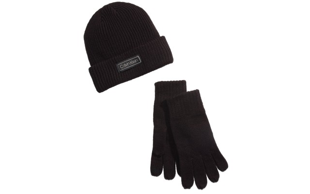  Men’s Hat and Glove Set (Black)