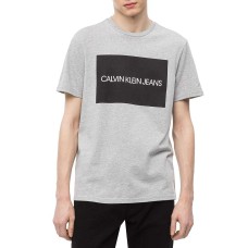 Calvin Klein Men’s Institutional Logo T-Shirt (Medium Charcoal, XXL)