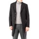  Men’s Malibu Slim-Fit Plaid Overcoat (Charcoal, 38 R)