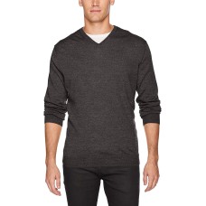 Calvin Klein Men’s Merino Wool V-Neck Sweater (Black, XL)