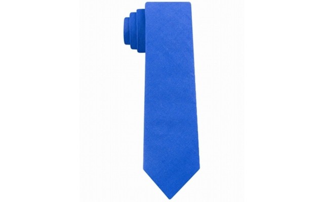  Men’s Skinny Spray Swirl Contrast Tie (Navy)
