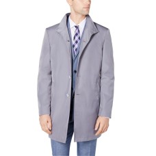 Calvin Klein Men’s Slim Fit Black Solid Raincoat, Silver, 38 Short