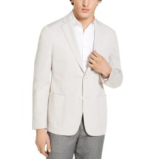 Calvin Klein Mens Slim-Fit Knit Sport Coat (Beige, 40)