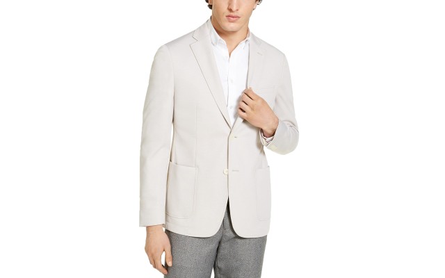  Mens Slim-Fit Knit Sport Coat (Beige, 40)
