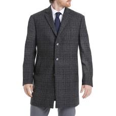 Calvin Klein Men's Slim Fit Wool Blend Overcoat Jacket Coat