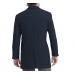  Men's Slim Fit Wool Blend Overcoat Jacket Coat, Navy, 44T