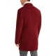  Men's Slim Fit Wool Blend Overcoat Jacket Coat, Red, 38R